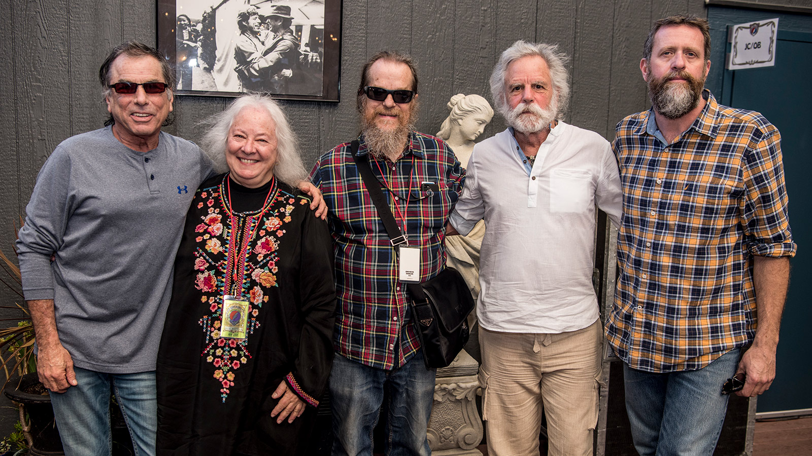 (L-R)  Mickey Hart, Helen Meyer, John Meyer, Bob Weir, Derek Featherstone
