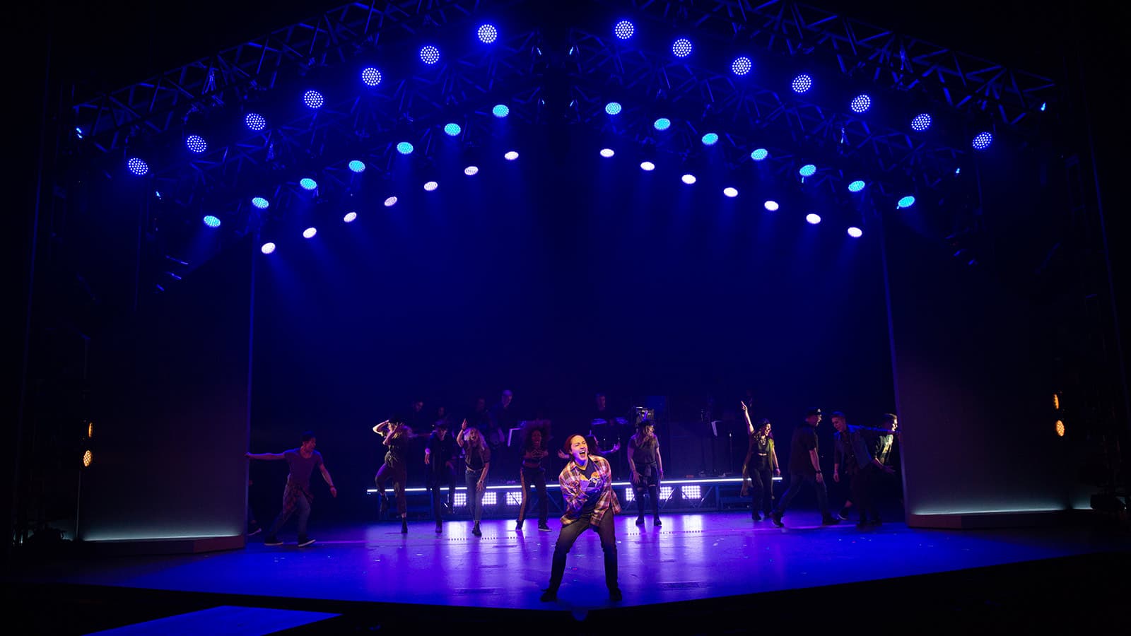 Lauren Patten as Jo and the company of American Repertory Theater's Jagged Little Pill